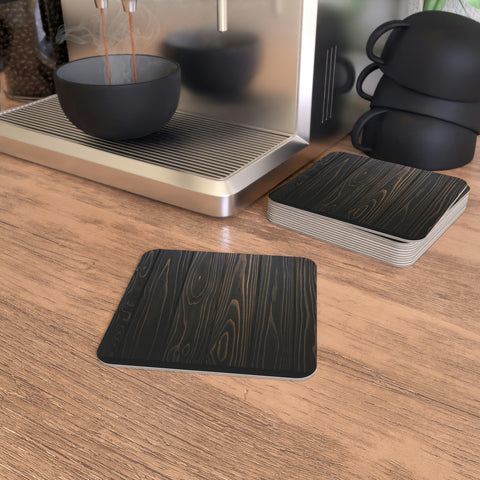 Dark Wooden Panel Coasters (50, 100 pcs)