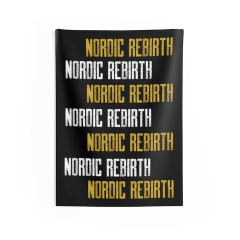 Gold & White Nordic Rebirth Indoor Wall Tapestries