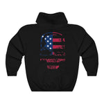 Black & White Ymir American Flag Skull Heavy Blend™ Hooded Sweatshirt