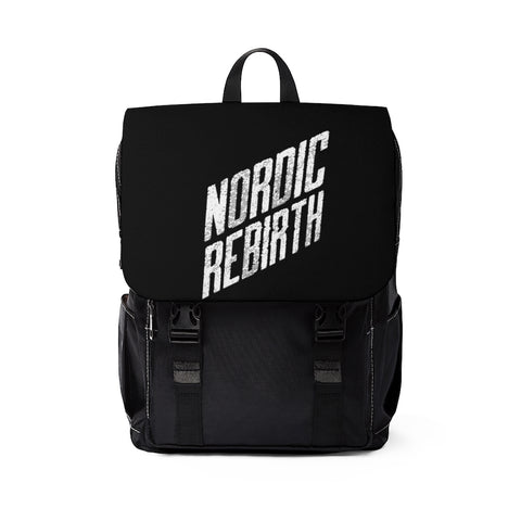 Black & White Nordic Rebirth Casual Shoulder Backpack