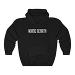 Black & White Nordic Rebirth Heavy Blend™ Hooded Sweatshirt