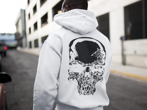 Black & White Ymir Black Skull Heavy Blend™ Hooded Sweatshirt