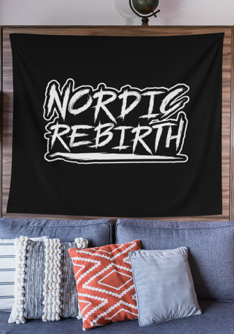 White Nordic Rebirth Indoor Wall Tapestry