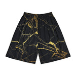 Men’s Black & Gold vein Sports Shorts