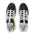 Men's Black & Gold vein Mesh Sneakers