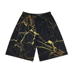 Men’s Black & Gold vein Sports Shorts