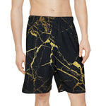 Men’s Black & Gold vein Sports Shorts