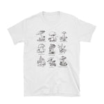 Vintage Mushroom Medley Grid Tees