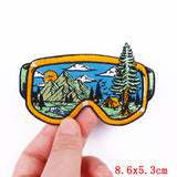 Mushroom Bottle Patch Iron On Patches On Clothes Cartoon Embroidered Patches For Clothing Thermoadhesive Patches Flower Stickers