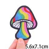 Mushroom Bottle Patch Iron On Patches On Clothes Cartoon Embroidered Patches For Clothing Thermoadhesive Patches Flower Stickers