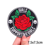 Mushroom Bottle Patch Iron On Patches On Clothes Cartoon Embroidered Patches For Clothing Thermoadhesive Patches Flower Stickers