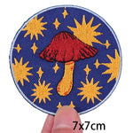 Mushroom Bottle Patch Iron On Patches On Clothes Cartoon Embroidered Patches For Clothing Thermoadhesive Patches Flower Stickers