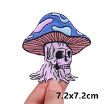 Mushroom Bottle Patch Iron On Patches On Clothes Cartoon Embroidered Patches For Clothing Thermoadhesive Patches Flower Stickers