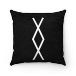 White Inguz Rune Pillow