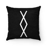 White Inguz Rune Pillow