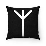 White Algiz Rune Pillow