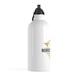 White & Gold Nordic Rebirth Stainless Steel Water Bottle