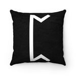 White Peorth Rune Pillow