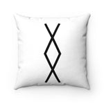 Black Inguz Rune Pillow