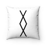 Black Inguz Rune Pillow