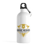 White & Gold Nordic Rebirth Stainless Steel Water Bottle