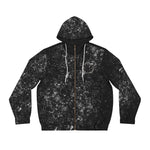 Men's Full-Zip White Wash Hoodie