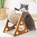 ClawTastic Interactive Cat Scratcher Board with Sisal Rope Ball and Scratch Pads