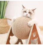 ClawTastic Interactive Cat Scratcher Board with Sisal Rope Ball and Scratch Pads