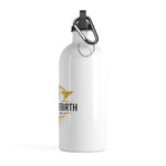 White & Gold Nordic Rebirth Stainless Steel Water Bottle