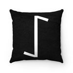 White Eiwaz Rune Pillow