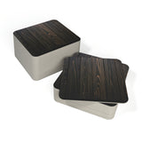 Dark Wooden Panel Coasters (50, 100 pcs)