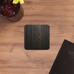 Dark Wooden Panel Coasters (50, 100 pcs)