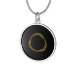 Gold Old Futhark Ouroboros Single Loop Necklace