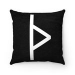 White Thurisaz Rune Pillow