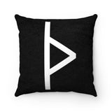 White Thurisaz Rune Pillow