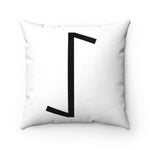 Black Eiwaz Rune Pillow