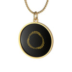 Gold Old Futhark Ouroboros Single Loop Necklace