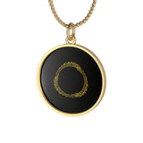 Gold Old Futhark Ouroboros Single Loop Necklace