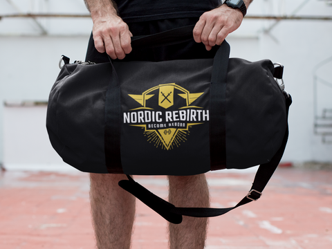 Gold & White Nordic Rebirth Duffel Bag