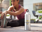 White & Gold Nordic Rebirth Stainless Steel Water Bottle