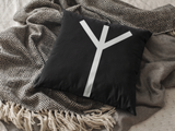 White Algiz Rune Pillow