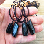 Natural Black Tourmaline Stone Necklace